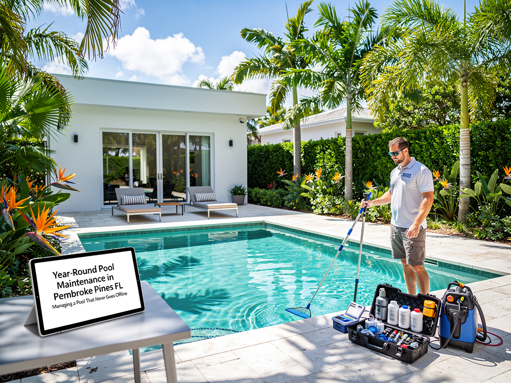 Year-Round Pool Maintenance in Pembroke Pines FL: Managing a Pool That Never Goes Offline