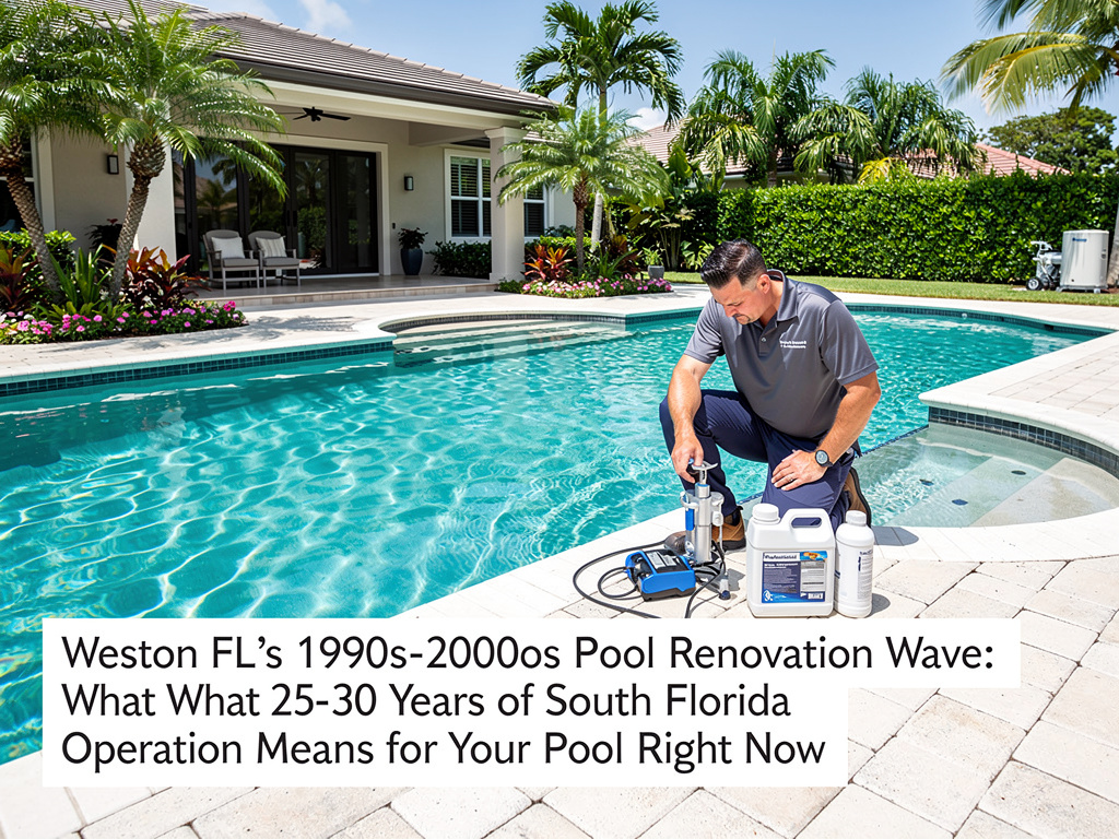 Weston FL’s 1990s-2000s Pool Renovation Wave: What 25-30 Years of South Florida Operation Means for Your Pool Right Now