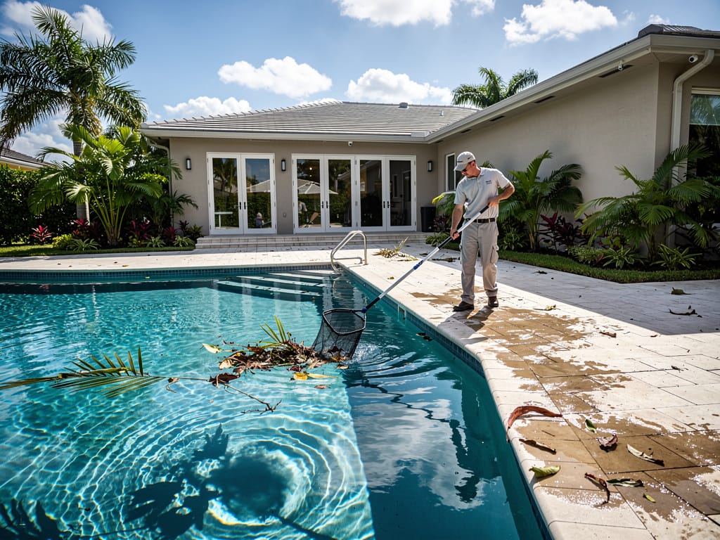 Hurricane and Storm Pool Prep in Pompano Beach, FL: Before and After the Storm - pool service Fort Lauderdale FL