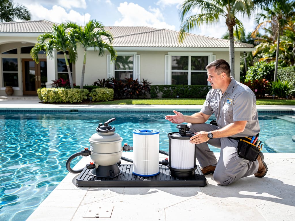 Pool Filter Types in Pompano Beach, FL: Sand vs. Cartridge vs. DE — Which Is Right for You? - pool service Fort Lauderdale FL