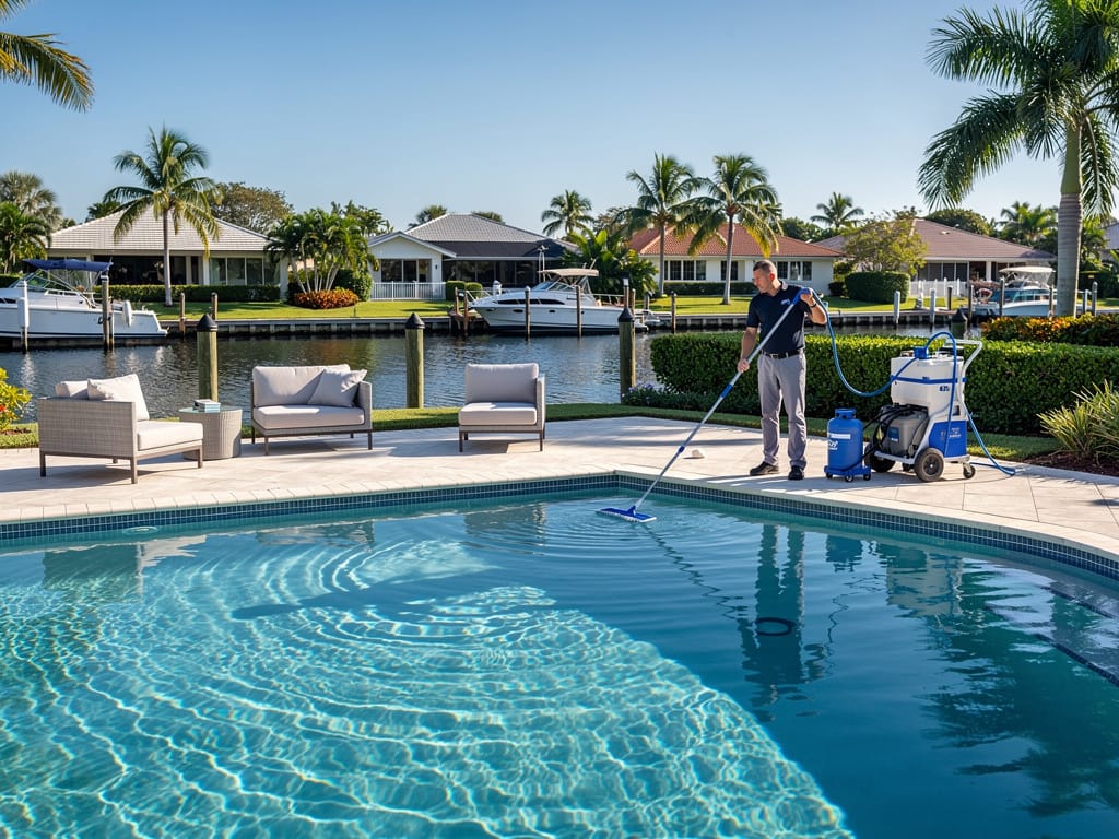 Canal-Front Pool Flooding Protection in Deerfield Beach, FL: Deerfield Isle and Waterfront Homes - pool service Fort Lauderdale FL